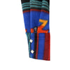 Women's Native Pattern Fleece Western Shirt in Blue & Red