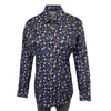 Women’s Solar System Print Western Shirt in Navy