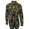 Women's Day of the Dead Print Western Shirt in Black