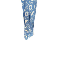 Women's Vintage Blue Bison Print Western Shirt