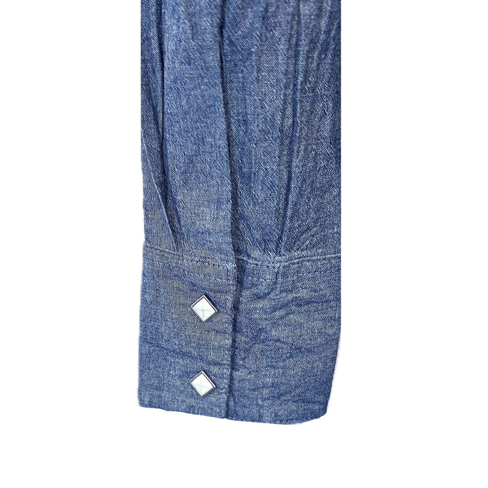 Women's Indigo Chambray Sawtooth Pocket Western Shirt