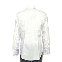 Women's Solid White Cotton Blend Western Shirt