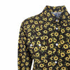 Women's Vintage Brown Sunflower Print Western Shirt