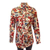 Women’s Red Western Hawaiian Print Long Sleeve Shirt