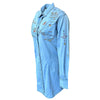 Women's Denim Map Embroidered Dress