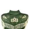 Women's Vintage Green Fringe Embroidered Western Shirt