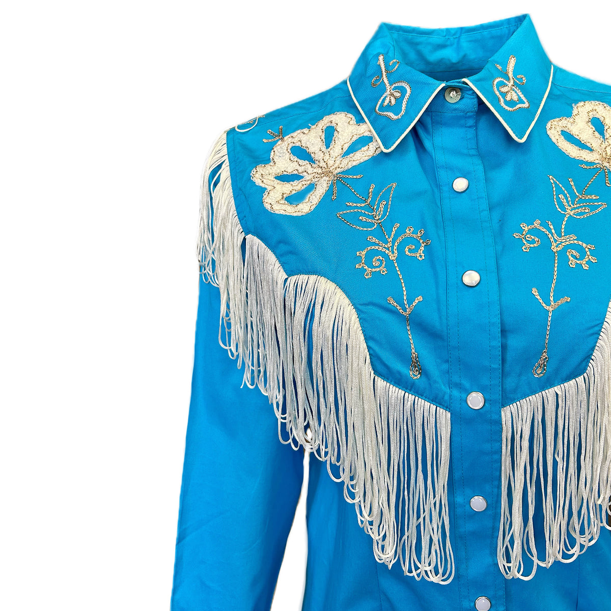 Rockmount Women's Turquoise Fringe Embroidered Western Shirt
