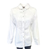 Women's Vintage White Fringe Embroidered Western Shirt