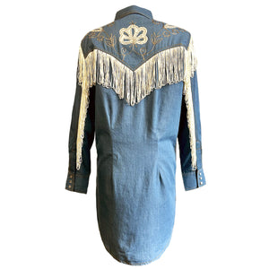 Ladies Western print Woven dress.LMA-2068