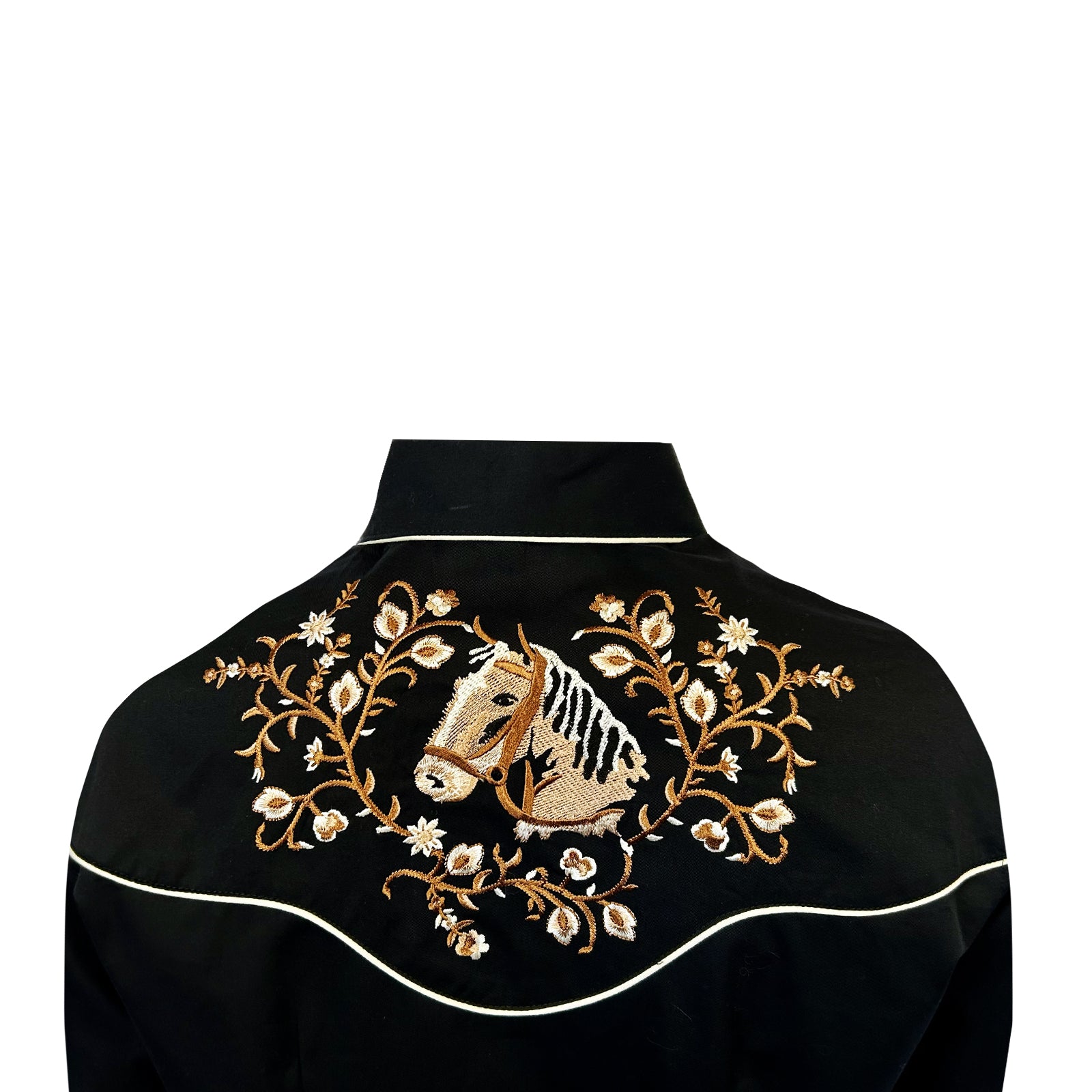 Rockmount Women's Black Horse Head Embroidered Western Shirt