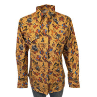 Women's Vintage Saddle Print Western Shirt