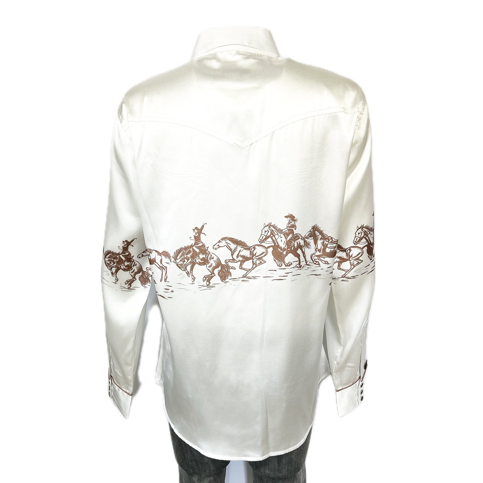 Women’s Western Ivory Border Print Shirt