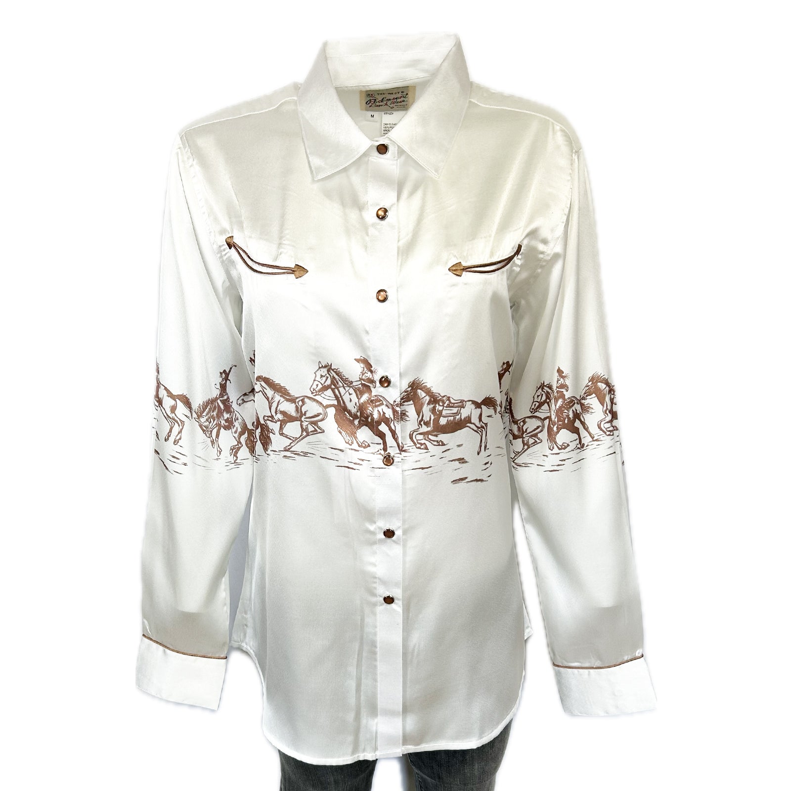 Women’s Western Ivory Border Print Shirt