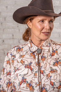 Women’s Natural Western Print Shirt