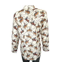 Men's Natural Print Western Shirt