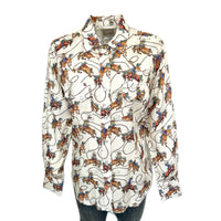 Men's Natural Print Western Shirt