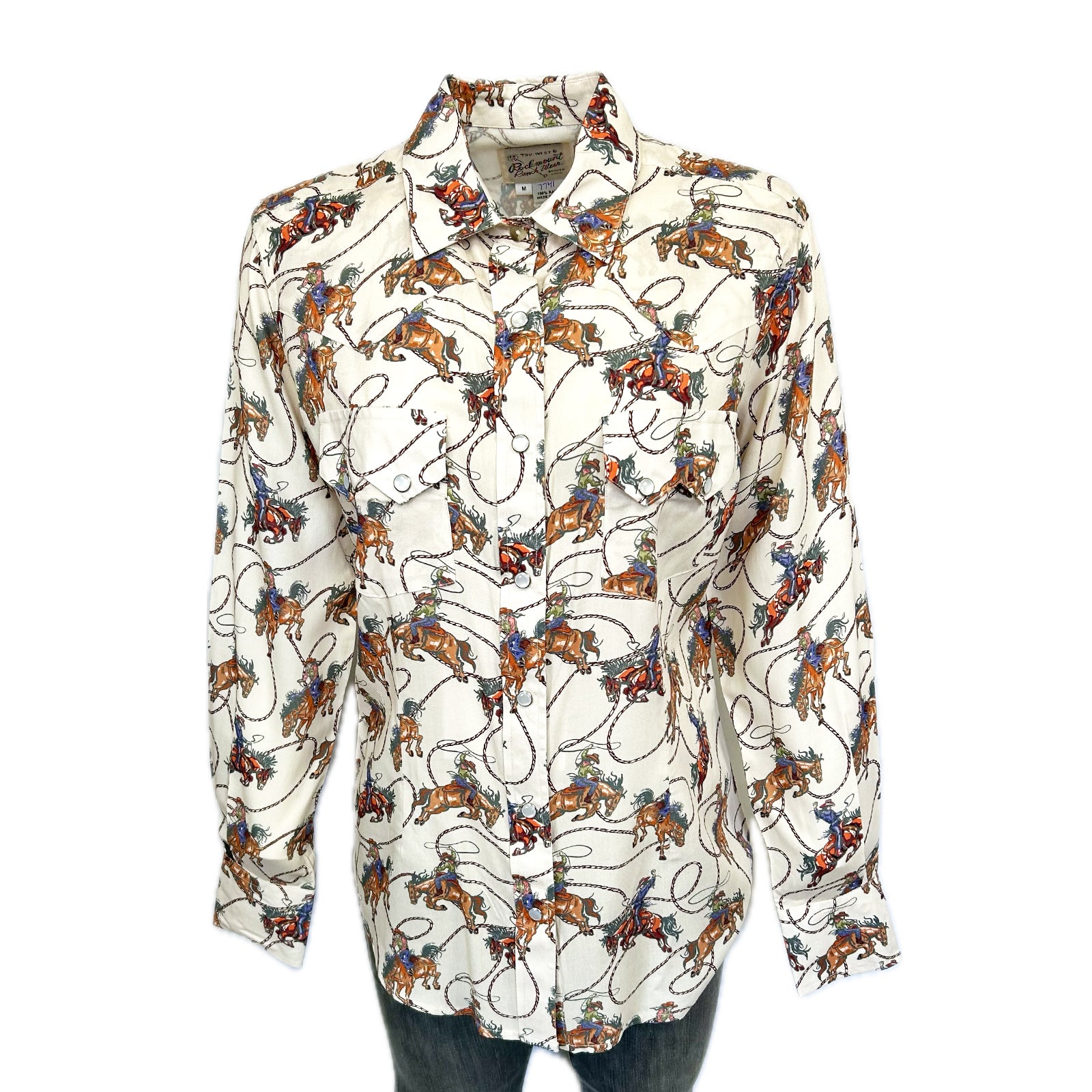 Men's Natural Print Western Shirt