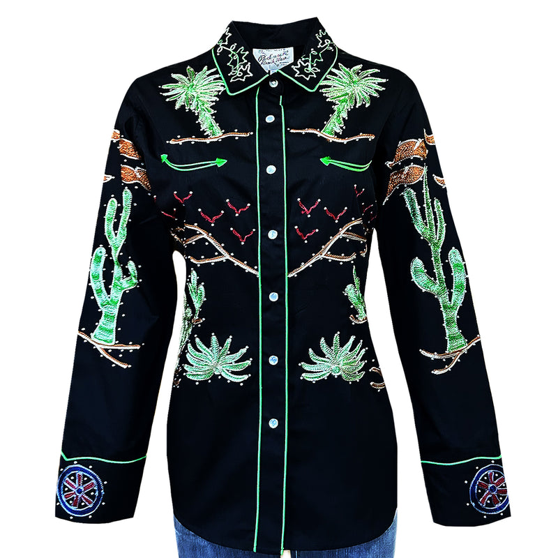 Women's Black Porter Wagoner Embroidered Western Shirt