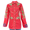 Women's Porter Wagoner Red Embroidered Western Shirt