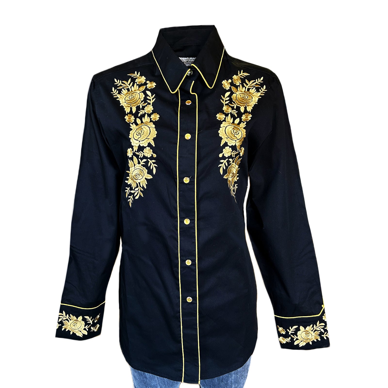 Rockmount Women's Vintage Cascading Floral Embroidery Western Shirt