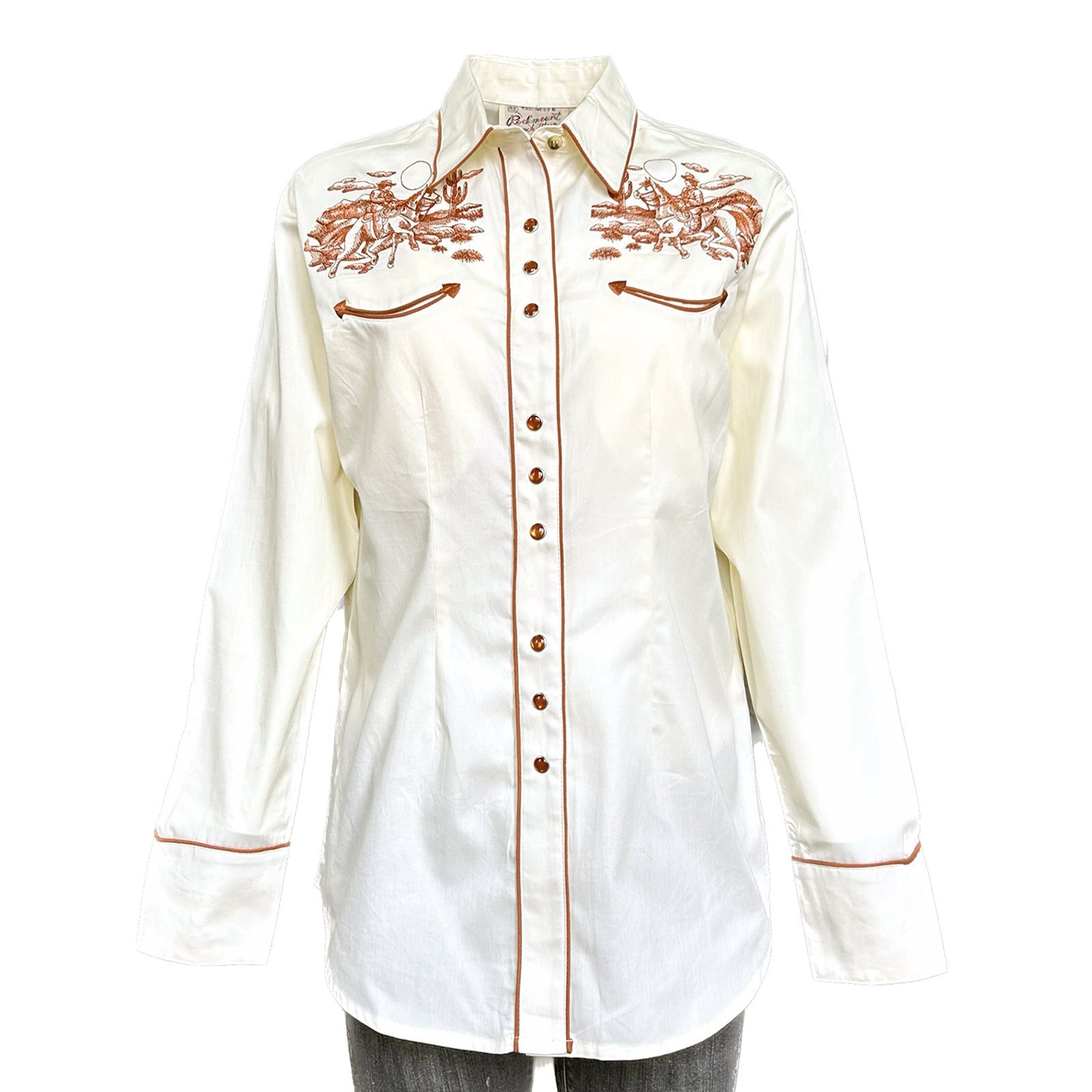 Men's Ivory Vintage Rider Western Embroidery – Rockmount