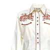 Women's Vintage Ivory Rider Embroidered Western Shirt