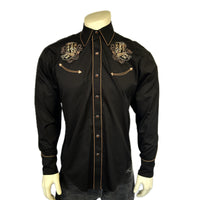Women’s Black Boot Embroidery Western Shirt