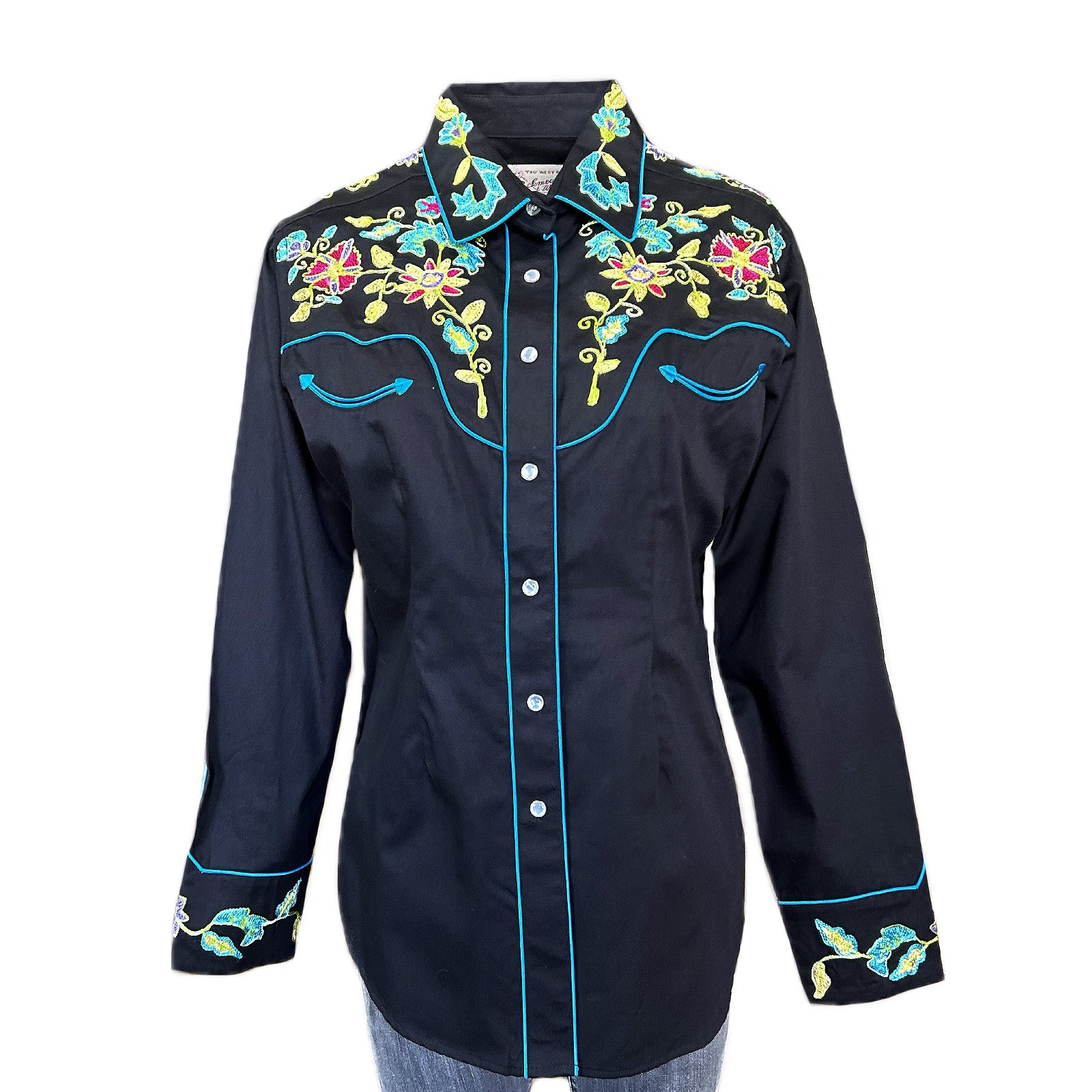 Rockmount Women's Vintage Floral Embroidered Western Shirt