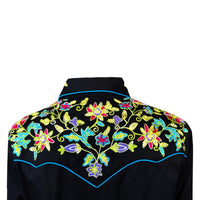 Women's Vintage Floral Bouquet Embroidered Western Shirt