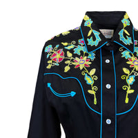 Women's Vintage Floral Bouquet Embroidered Western Shirt