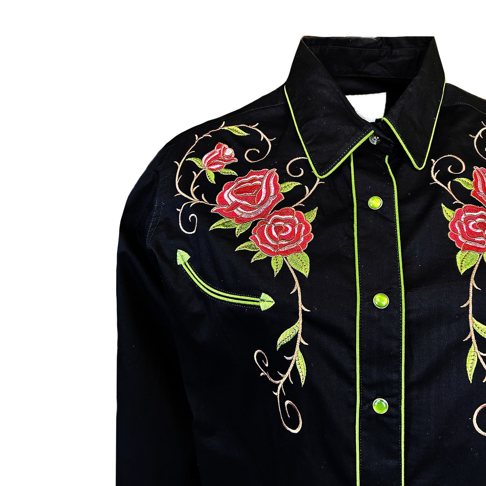 Rockmount Men's Longhorn & Floral Embroidery Western Shirt