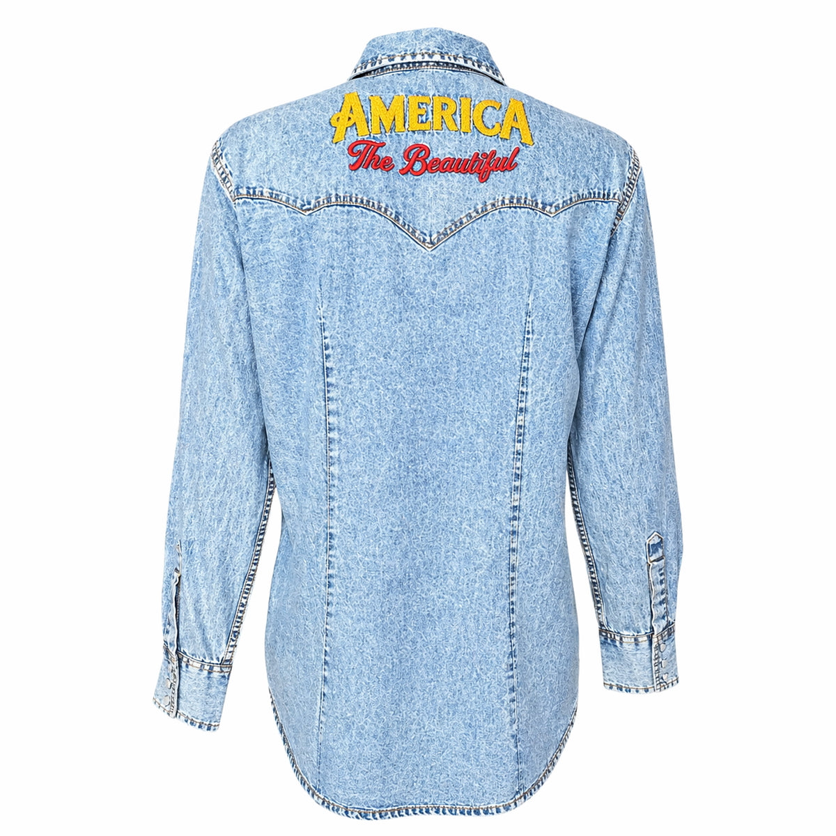 Women's USA 250th - America the Beautiful Embroidered Western Shirt
