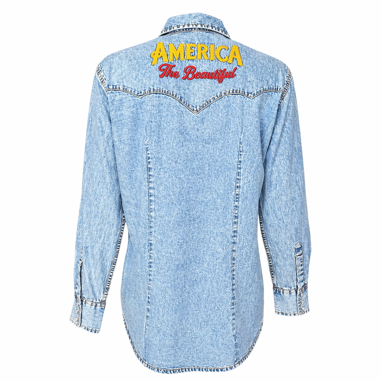 Women's USA 250th - America the Beautiful Embroidered Western Shirt