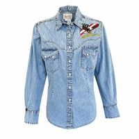 Women's USA 250th - America the Beautiful Embroidered Western Shirt