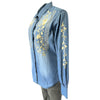 Women's Denim Boho Floral Embroidered Western Shirt