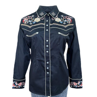 Women’s Vintage Floral & Stars Embroidered Shirt