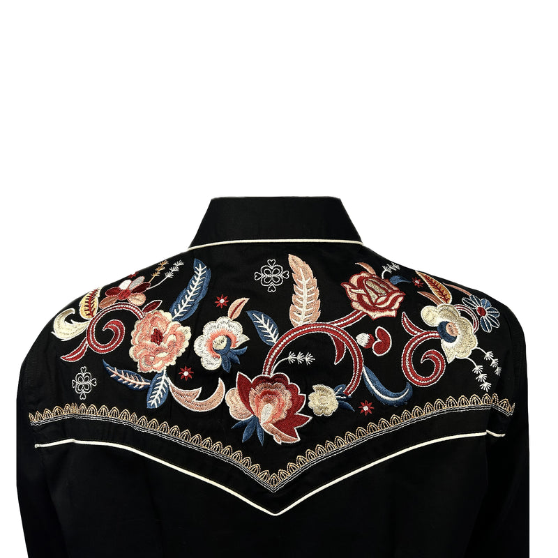 Women’s Vintage Floral & Stars Embroidered Shirt