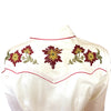 Women's Vintage Ivory Floral Embroidered Western Shirt