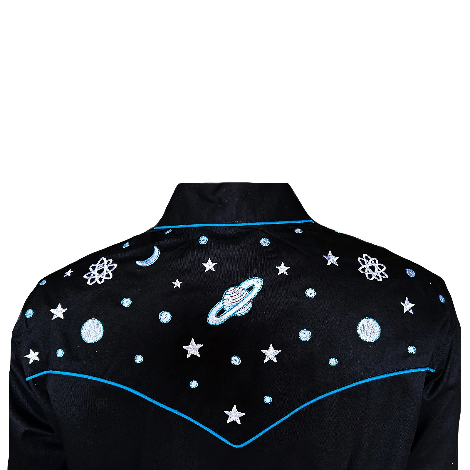 Women's Out of This World Embroidered Black Western Shirt