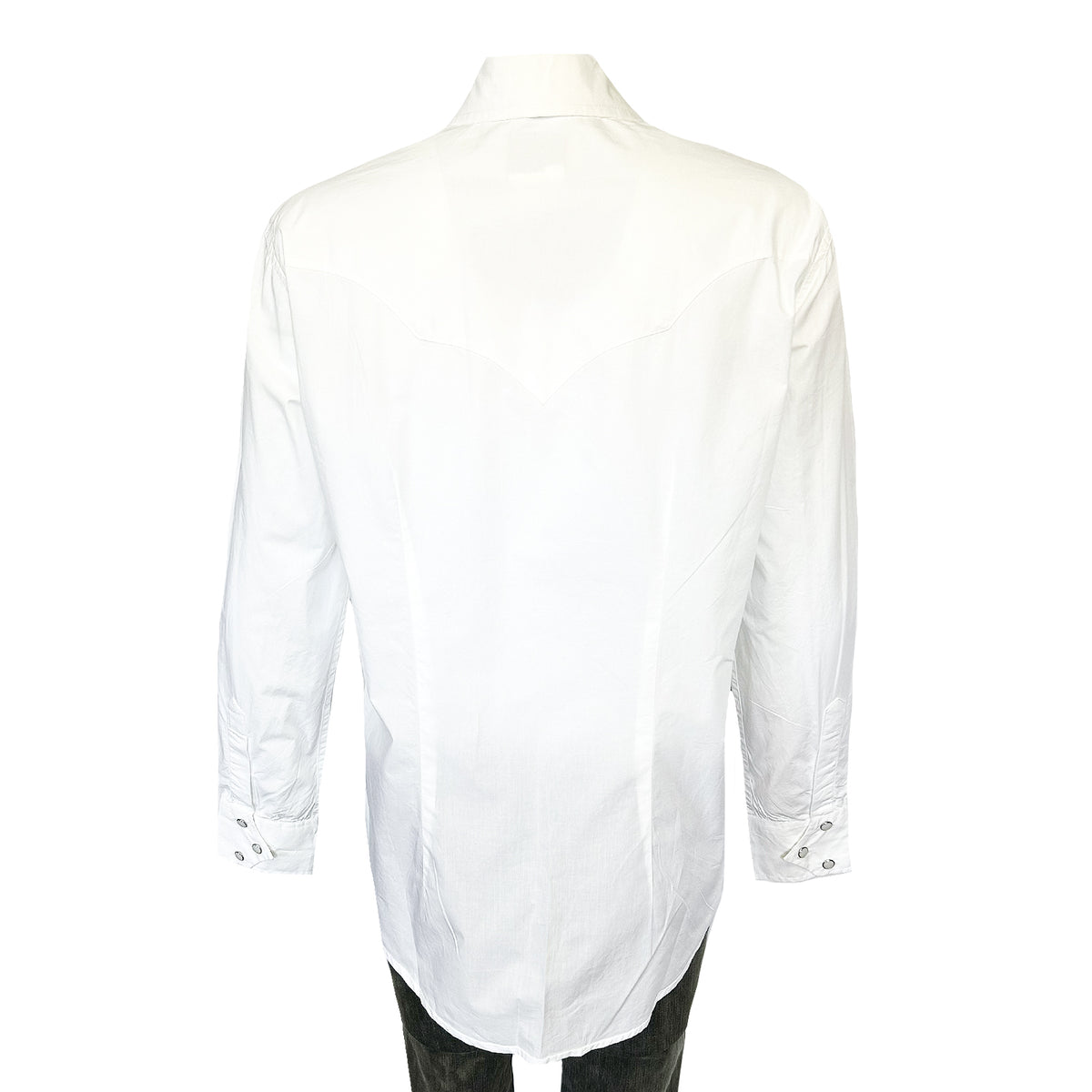 Women's Solid White 100% Cotton Western Shirt