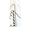 Women's Vintage Ivory Cactus & Cowgirl Boots Embroidered Western Shirt