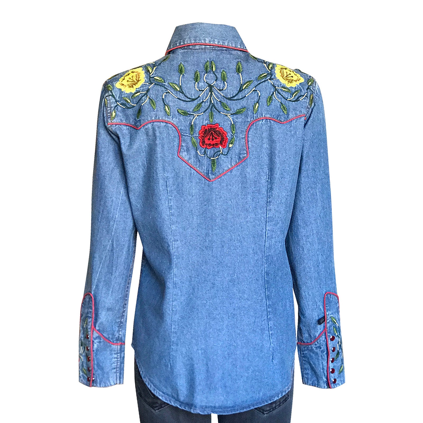 Women's embroidered denim shirt - Ukie Style