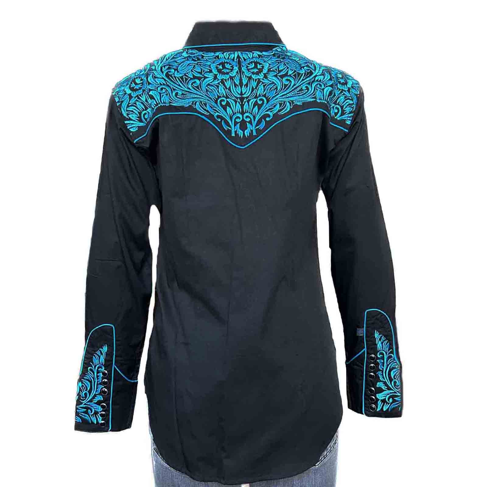 Black and sale turquoise shirt