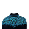 Women's Vintage Black & Turquoise Tooling Embroidered Western Shirt