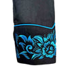 Women's Vintage Black & Turquoise Tooling Embroidered Western Shirt