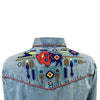 Women’s Denim American Bison Embroidered Western Shirt