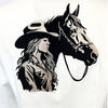 Women’s Ivory Cowgirl & Horse Embroidered Western Shirt