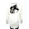 Women’s Ivory Cowgirl & Horse Embroidered Western Shirt