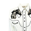 Women’s Ivory Cowgirl & Horse Embroidered Western Shirt