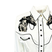 Women’s Ivory Cowgirl & Horse Embroidered Western Shirt
